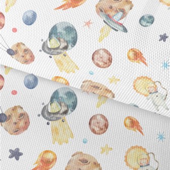 Watercolor Cute Alien Waterproof Oxford