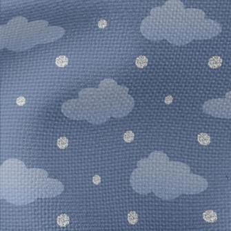 Clouds With Silver Decoration Waterproof Canvas