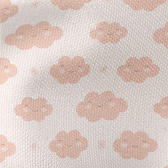 Smiling Cute Clouds Waterproof Canvas