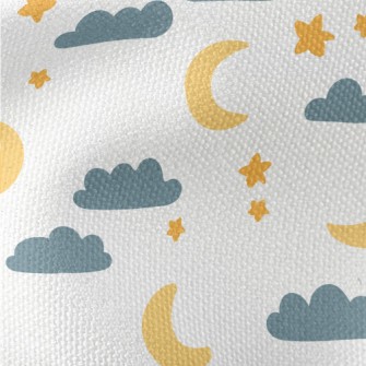 Cute Doodle Night Sky Waterproof Canvas