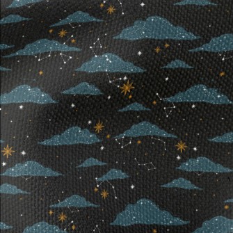 Hand Drawn Stars And Clouds Waterproof Canvas