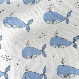 Simple Hand Drawn Whale Waterproof Canvas