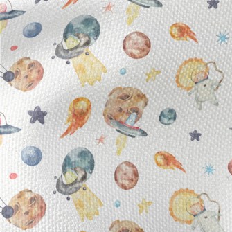 Watercolor Cute Alien Waterproof Canvas