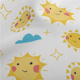 Various Cute Sun Athletic Mesh Flat Back