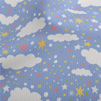 Colorful Snowflakes And Stars Athletic Mesh Flat Back