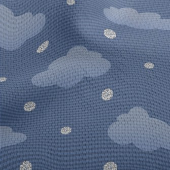 Clouds With Silver Decoration Athletic Mesh Flat Back