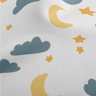 Cute Doodle Night Sky Athletic Mesh Flat Back