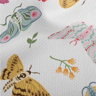 Summer Exotic Moth Athletic Mesh Flat Back