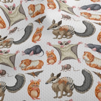 Cartoon Rodent Athletic Mesh Flat Back