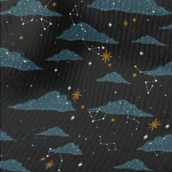 Hand Drawn Stars And Clouds Terry