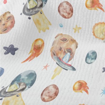 Watercolor Cute Alien Terry