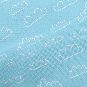 Cute White Cloud Graffiti Performance Linen