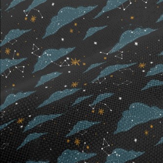 Hand Drawn Stars And Clouds Performance Linen
