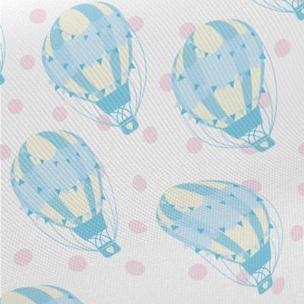 Beautiful Cartoon Hot Air Ball Twill