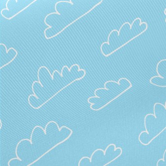 Cute White Cloud Graffiti Twill