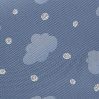 Clouds With Silver Decoration Twill