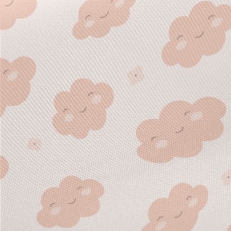 Smiling Cute Clouds Twill