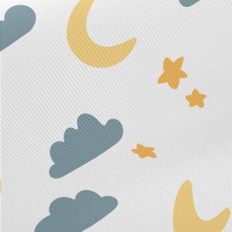 Cute Doodle Night Sky Twill