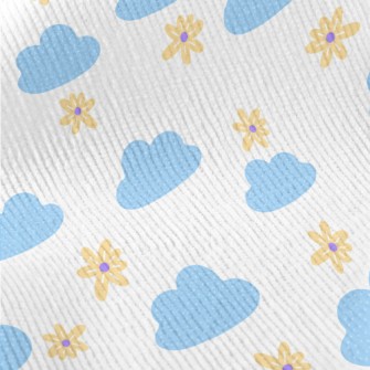 Small Flowers And Blue Clouds Standard Corduroy