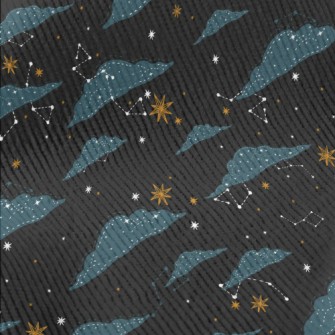 Hand Drawn Stars And Clouds Standard Corduroy