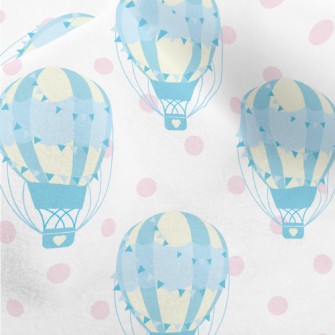 Beautiful Cartoon Hot Air Ball Micro Fleece