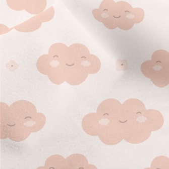 Smiling Cute Clouds Micro Fleece