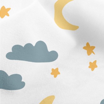Cute Doodle Night Sky Micro Fleece