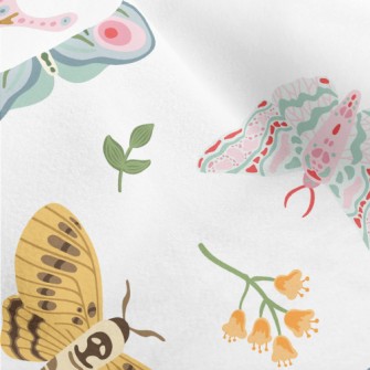 Summer Exotic Moth Micro Fleece