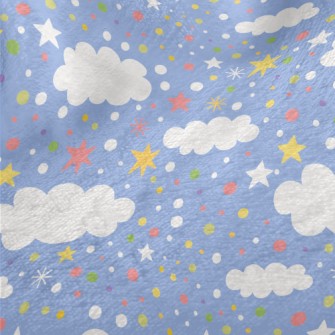 Colorful Snowflakes And Stars Minky