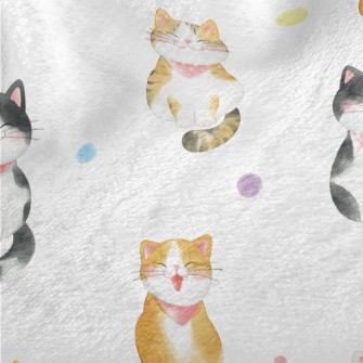 Hand Drawn Happy Cat Minky