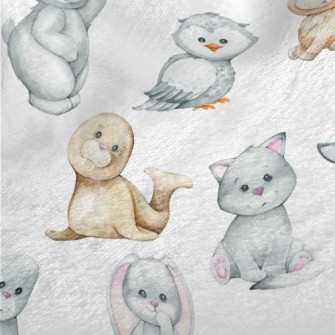 Polar Animal Babies Minky