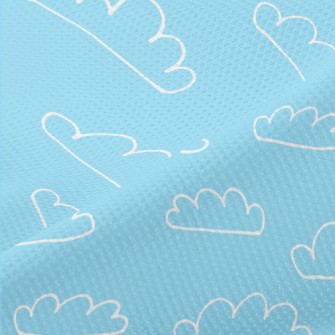 Cute White Cloud Graffiti Piqué