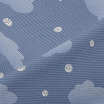 Clouds With Silver Decoration Piqué