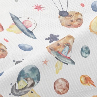 Watercolor Cute Alien Piqué