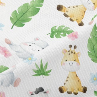 Grassland Animal Baby Piqué