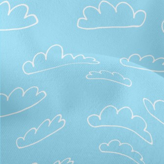 Cute White Cloud Graffiti Lightweight Performance Linen