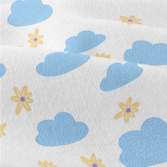 Small Flowers And Blue Clouds Modern Jersey