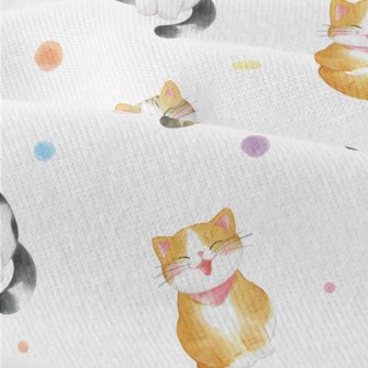 Hand Drawn Happy Cat Modern Jersey