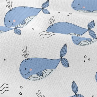 Simple Hand Drawn Whale Modern Jersey