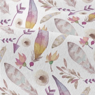 Watercolor Feathers And Plants Modern Jersey