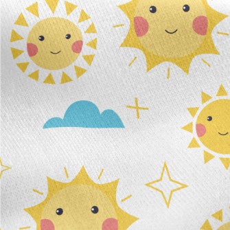 Various Cute Sun Jersey Backed Fleece
