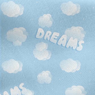Daydream Blue Sky Jersey Backed Fleece