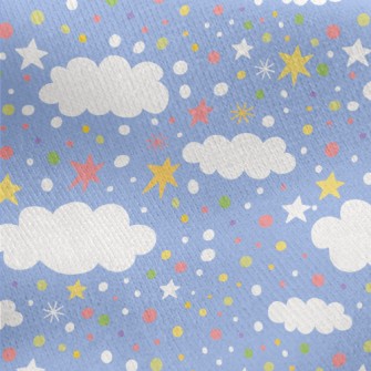 Colorful Snowflakes And Stars Jersey Backed Fleece