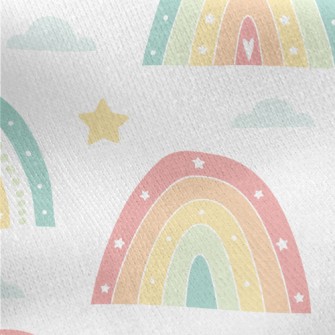Cute Rainbow Shape Jersey Backed Fleece