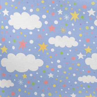 Colorful Snowflakes And Stars Pongee