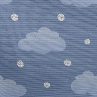 Clouds With Silver Decoration Pongee
