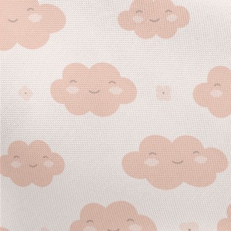 Smiling Cute Clouds Pongee