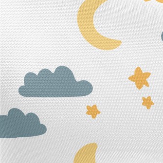 Cute Doodle Night Sky Pongee