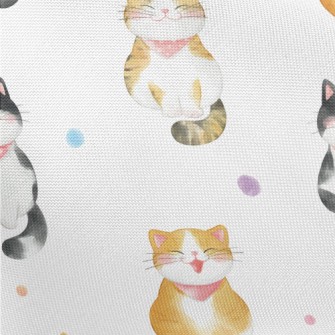 Hand Drawn Happy Cat Pongee