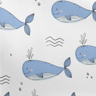 Simple Hand Drawn Whale Pongee